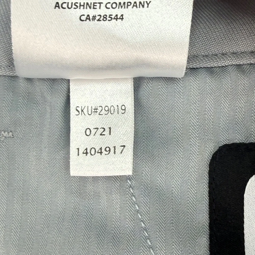 FootJoy Golf Pants Men 38x30 Light Grey Performance Flat Front Trousers 29019